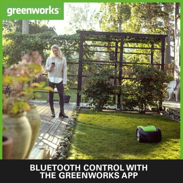 Greenworks Optimow S Robot Lawnmower for Lawns up to 300m2 with 30% Slope, Ultra Quiet, Bluetooth App Controlled, Easy to Set Up, Advanced Safety Features, Theft Protected, 3 Year Guarantee - Image 5