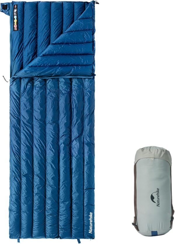 Naturehike 190×72cm CW295 Ultralight down sleeping bag Adult rectangular camping sleeping bag 650FP Can be spliced Comes with waterproof compression bag -8℃~11℃ - Image 2