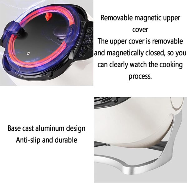 6l Full Automatic Cooking Machine Multi-Function Non-Stick Pan Stir-Fry Machine Cooker Touch Panel Cooker Robot,Non-Stick Pans Are Easy To Clean - Image 8