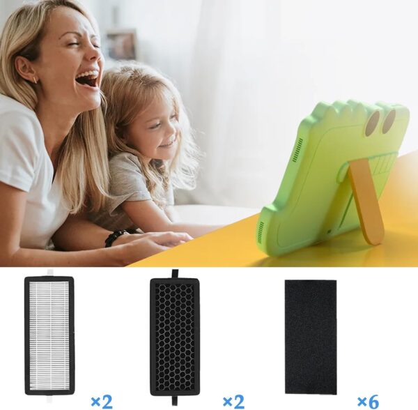 Replacement Filter Set Compatible with Silentnight 38060 Air Purifier, Part 38063 For NETTA Air Purifier 28W, True HEPA & Activated Carbon Air Filter (2 Pack) - Image 7