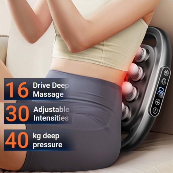16-Drive 8- Massage Gun Set, 8 Head Gun Deep Tissue, 30 Speed Levels, Quiet Muscle Massage Gun for Back, Shoulders, Legs, Foot, Body Muscle Pain Relief(16 Head) - Image 3