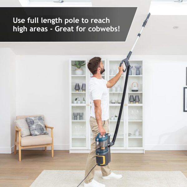 Hoover HL5 Pets Upright Vacuum Cleaner with Pet Hair Attachment, Powerful Suction, Push&Lift Portable Mode, Anti Hair Wrap, LED Lights, Hepa Filter, Corded, 850w [HL500PT] - Image 10
