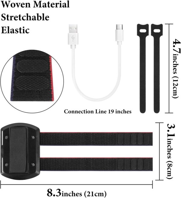 Geekria Battery Strap Compatible with Meta Quest 3, 2, HTC Vive Deluxe, Charging Bank Fixing Holder for VR Headset - Image 5