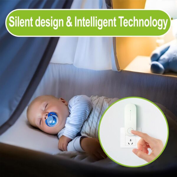 Mini Air Purifier,Small Air Purifier with Silent Work,Plug ln Air Freshener for Bedroom/Home/Kitchen/Toilets/Living Room/Pet Room - White - Image 6