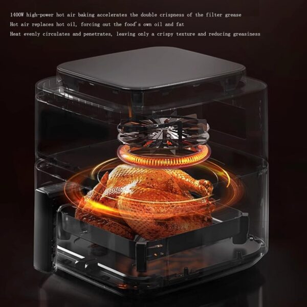 6L capacity multifunctional smart electric fryer air fryer visual air fryer - Image 7