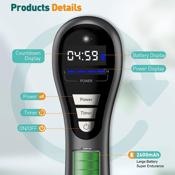 Handheld red Infrared Light Device, Cozion Cold Red Light Device Portable Infrared Light Device for Human and pet(14x650nm+3x808nm) - Image 3