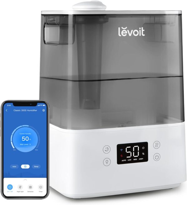 LEVOIT Air Purifiers for Large Home Bedroom 83m², CADR 400m³/h, Alexa Enabled & Humidifier for Bedroom Baby Home, 6L Large Tank, Top-Fill Cool Mist Air Humidifier - Image 5