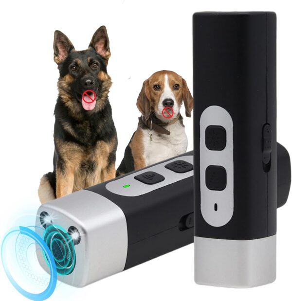 The BarkShield Pro - Bark Shield Anti Barking Device for Dogs, 2025 New Dog Bark Deterrent Device with HD Display and LED Flashlight, Stop Bad Behavior Without Yelling or Swatting (2PCS-Black) - Image 2