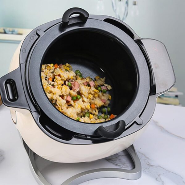 SKIHOT Intelligent Multi Cooking Machine, 6L Capacity, 3D All-Round Heating, Automatic Stirring, Magnetic Closure, Ceramic Coated, For Home & Restaurant - Image 2