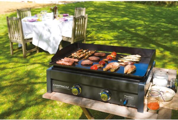 Campingaz Gas Plancha L, 2 Stainless Steel Burner Tabletop Gas BBQ, 7.5kW Power, Portable Table Ttop Grill, Large Non-Stick Steel Griddle, Teppanyaki Cooking Plate - Image 5