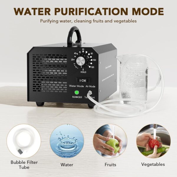 Ozone Generator, Ozone Odor Eliminator for 300 m² Room, Industrial Air Purifier with Air & Water mode, Commercial Ozone Machine Home Ozone Deodorizer with Timer for Room, Farm, Hotel, Home, Office - Image 5