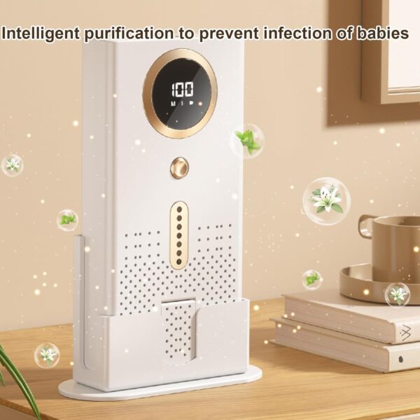 Room Air Purifier - Kitchen Air Cleaner | Air Purifier With 1800mAh Battery | Air Purifiers For Bedroom | Kitchen Air Cleaner | Desktop Air Purifiers Bedroom Home Filter Cleaner For Better Sleep Odor - Image 5