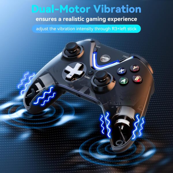 RALAN Wireless Controller with Paddles for Xbox One S/X, Xbox Series S/X, Windows PC, 2.4G Wireless Adapter with 3.5mm Headphone Jack, ALPS Joystick, Hall Effect Sensing trigger, Rechargeable Battery - Image 9