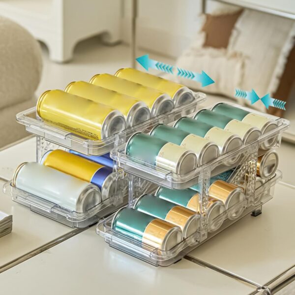Drink Organizer For Fridge, Fridge Soda Can Organizer, Refrigerator Can Arranger, Smart Open Framework, Strong Support, 875g For Juice, Beer, Yogurt - Image 10