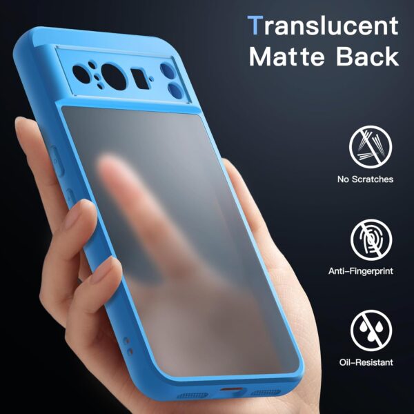 JETech Matte Case for Google Pixel 8 Pro 6.7-Inch 2023, Frosted Translucent Back Protective Slim Phone Cover, Anti-Fingerprints (Bay) - Image 5