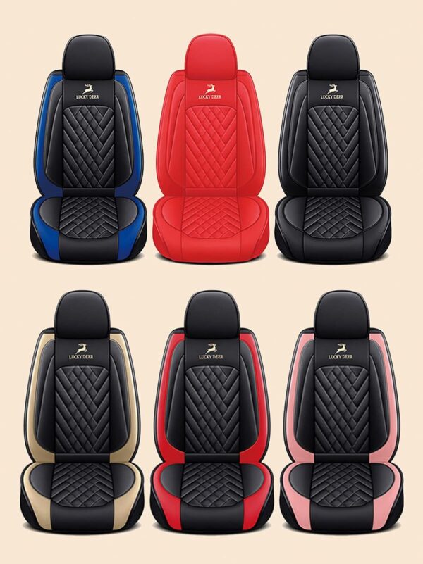 Eunncu Universal Car Seat Covers Waterproof Leather Full Set, Can Protect Front and Rear Seats, To Fit Most Cars, Side Airbag Compatible, Blue - Image 10