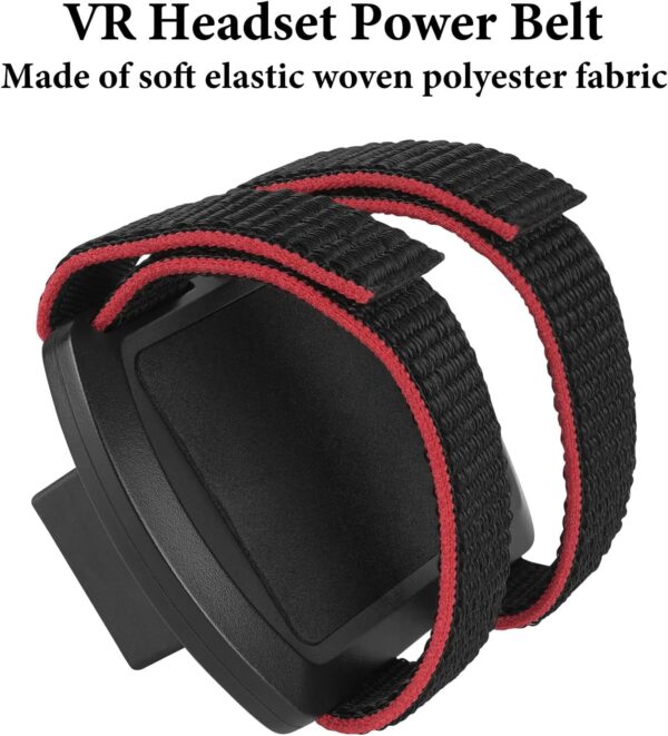 Geekria Battery Strap Compatible with Meta Quest 3, 2, HTC Vive Deluxe, Charging Bank Fixing Holder for VR Headset - Image 4