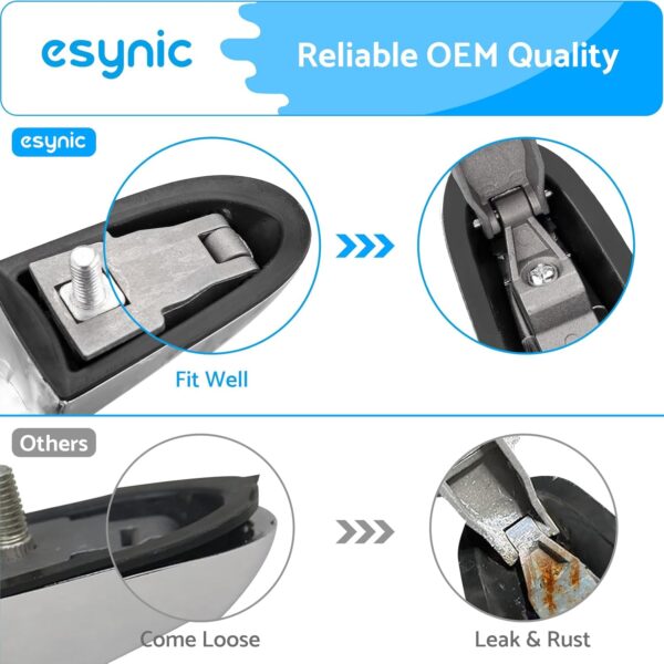 eSynic Left Door Handle Fits Fiat & Abarth 500 (2007-2015) Chrome Passenger Door Handle Car Exterior Vehicle Handle Replacement Accessories Fit for Left Outer Offside Door,OEM: 735592026 - Image 8