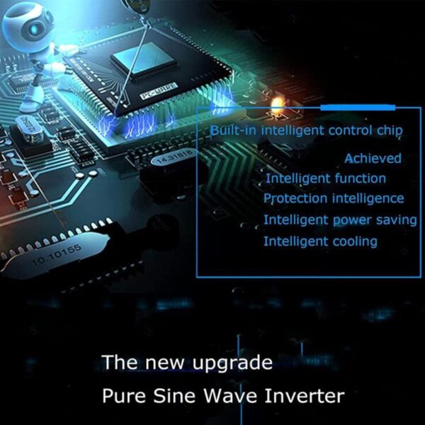 Inverter 6000w/8000w Pure Sine Wave Inverter, With Smart Color Screen, Dc 12v/24v/48v/60v to 110v/220v Ac Inverter for Car, For Kettle, Induction Cooker, Refrigerator,24Vto220V-600 - Image 6