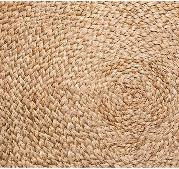 Avgari Creation Rug Natural Jute Design Circle Border 100% Handmade Decor Round Shape Carpet (90 x 90 Cm (3x3 Feet)) - Image 3