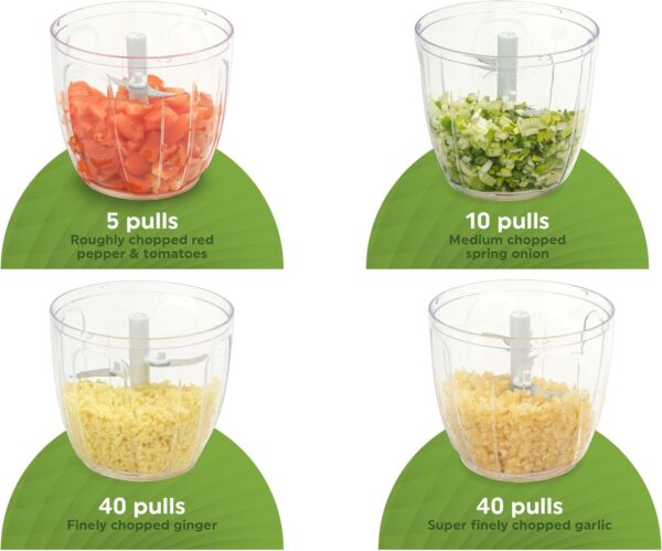 Salter BW12922EU7 Manual Food Chopper – Pull Cord Multifunctional Vegetable Cutter, Mincer for Garlic, Onion, Chillies, Herbs, Pull String Food Processor Dicer for Salad/Salsa, Stainless Steel Blade - Image 6