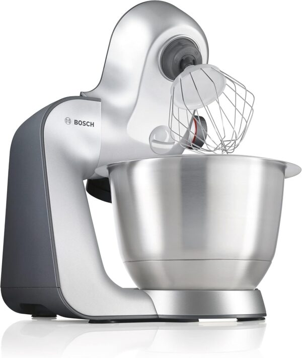 Bosch CreationLine 7 in 1 Stand Mixer MUM58259GB with 11 accessories, 7 Speeds, dough hook, whisk, beater, blender, juicer, mincer, shredder, 1000W, White/Silver - Image 5