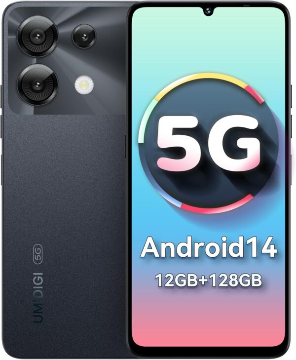 UMIDIGI G9 5G Mobile Phones, Android 14 Smartphone, 12(6+6) GB +128GB/1TB, 6.75" HD+ 90Hz Display Phones, 50MP Camera, Sim Free Unlocked Mobile Phone, 5000mAh, Dual SIM/FaceID/Fingerprint/GPS, Black - Image 2