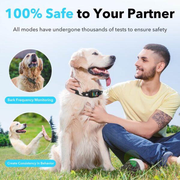 Smart Anti Bark Collar for Small Medium Large Dogs, Smart Training Collar with 8 Adjustable Sensitivities, Beep and Vibration - Image 6
