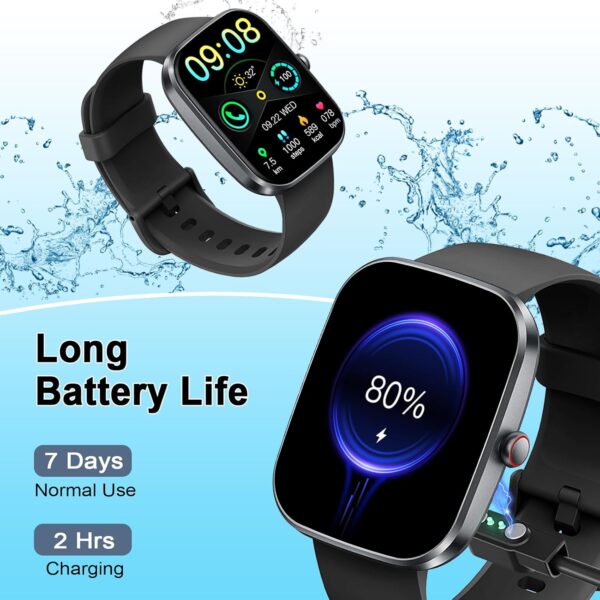 Smart Watch, 2025 HD 1.91" Smartwatch for Men Women with Answer/Make Calls, Heart Rate/Sleep/SpO2 Monitor, 112+ Sports Step Counter, IP68 Waterproof Activity Fitness Trackers for Android iOS Phone - Image 8