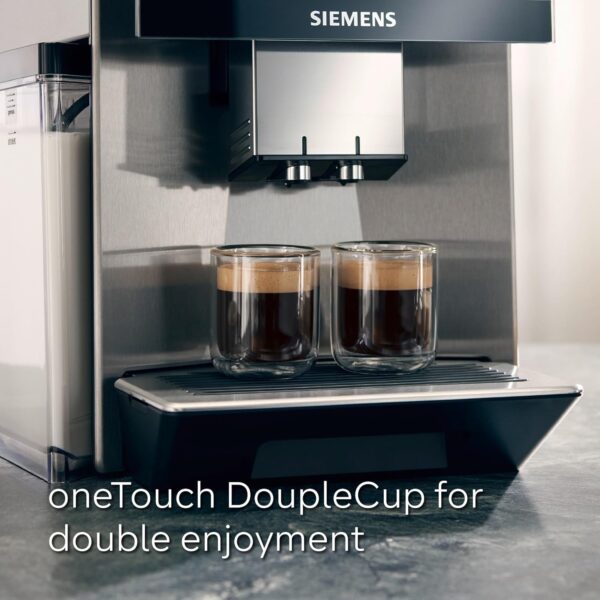 SIEMENS EQ900 Fully Automatic Bean to Cup Coffee Machine, 6.8" Touch Screen Display, Cup Warmer, baristaMode, eGrinder, beanIdent System, 30+ Coffee Beverages with Home Connect, TQ905GB3 - Image 12