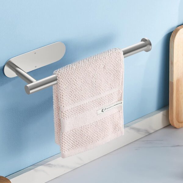 Vicloon Kitchen Roll Holder Under Cabinet,Stainless Steel Paper Towel Holder Countertop,Kitchen Self-Adhesive Wall Mounted Paper Towel Rack,Stainless Steel Paper Towel for Bathroom,Washroom-Silver - Image 7