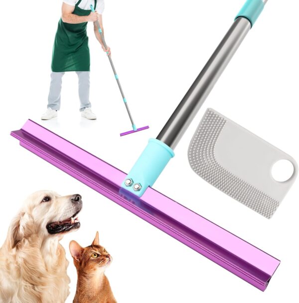 Carpet Rake with 57" Long Handle for Dog Hair Remover,Double Sided,Push or Pull,Easy to Work,Upgrated Carpet Brush for Pet Hair,Reusable Lint Rollers - Image 2