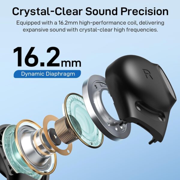 Wireless Earbuds For Samsung Galaxy S25 Edge/S25/S25+/S25 Ultra – Bluetooth 5.4 Sports Earphones With Ear Hooks, HiFi Stereo, Noise Reduction, IPX5 Waterproof, Built-in Mic, Fast Charging Case - Image 7