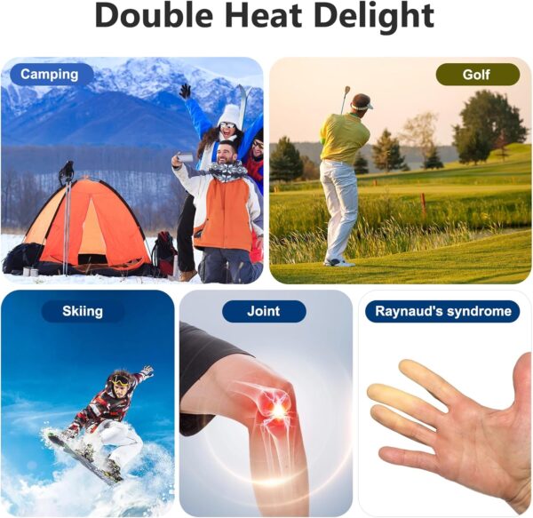 Wothfav Hand Warmers Rechargeable, 10000mAh Electric Hand Warmers Reusable, USB Pocket Warmers Portable Power Bank, Adjustable Heat, Men Women Gifts for Chrismas, Outdoor Camping - Image 7