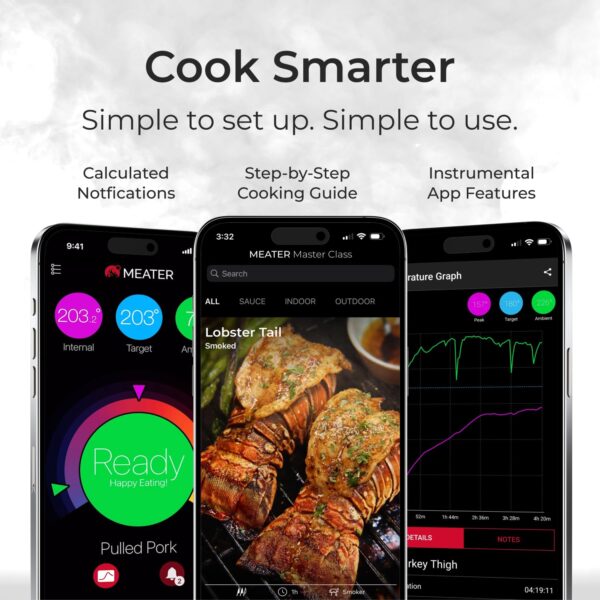 MEATER Plus | 50m Long Range Smart Wireless Meat Thermometer for The Oven Grill Kitchen BBQ Smoker Rotisserie with Bluetooth and WiFi Digital Connectivity - Image 5