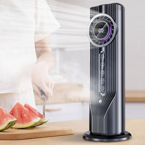 Air Cooler Humidifier, Portable Air Conditioner, Mini Cooler Fan, Personal Desktop Ac, Personal Mini Fan, Evaporative Cooling Device, 32.5x15.5cm/12.8x6.1 Inches, For Room Bedroom - Image 10
