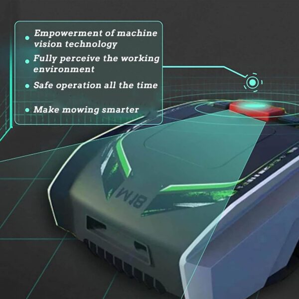 Automatic Robot Lawn Mower with GPS Navigation - Mows Up to 2/3 Acre, 29000 Sq.Ft, APP Control, Schedule, Anti-Theft, Self-Charging, Re-Cutting Capability - Image 5