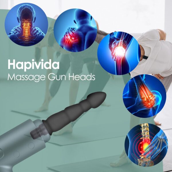 Massage Gun Heads, Silicone Muscle Massager Heads Deep Tissue Massager Attachments Waterproof Replaceable Massager Gun Attachment (12mm) - Image 4