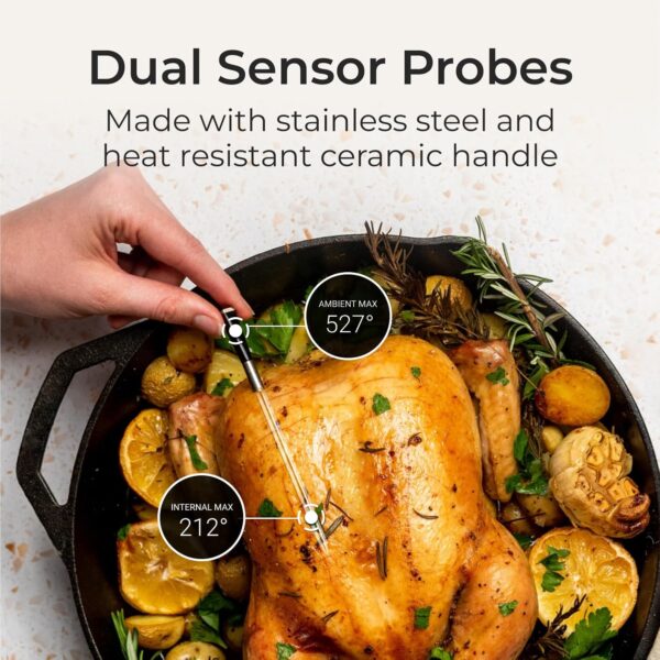 MEATER Plus | 50m Long Range Smart Wireless Meat Thermometer for The Oven Grill Kitchen BBQ Smoker Rotisserie with Bluetooth and WiFi Digital Connectivity - Image 7