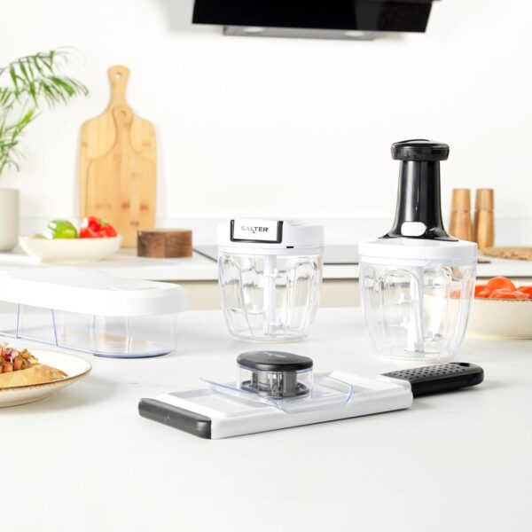 Salter BW12922EU7 Manual Food Chopper – Pull Cord Multifunctional Vegetable Cutter, Mincer for Garlic, Onion, Chillies, Herbs, Pull String Food Processor Dicer for Salad/Salsa, Stainless Steel Blade - Image 8