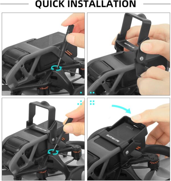 ZJRXM Avata Battery Buckle Protection Frame for DJI Avata FPV Drone Accessories, Foldable Battery Clip Mount Battery Bracket Holder for DJI Avata FPV Drone - Image 7