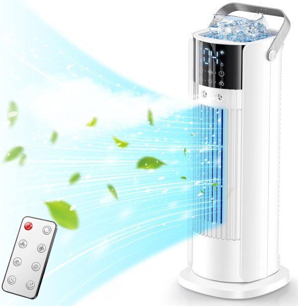 Portable Air Conditioner 5-in-1 Evaporative Air Cooler & Remote Control,90" Tower Fan,4 Fan Speeds,Automatic Oscillation,10 Hour Timer and Sleep,Humidification Mode for Office,Home,Room,Bedroom - Image 2