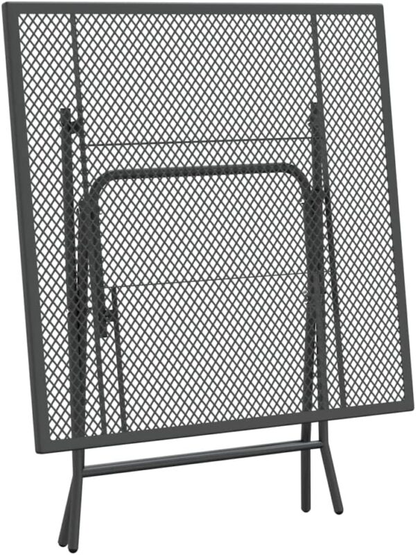 AJJHUUKI Home-Outdoor Home-Outdoor Furniture Sets,3 Piece Garden Dining Set Expanded Metal Mesh Anthracite - Image 7