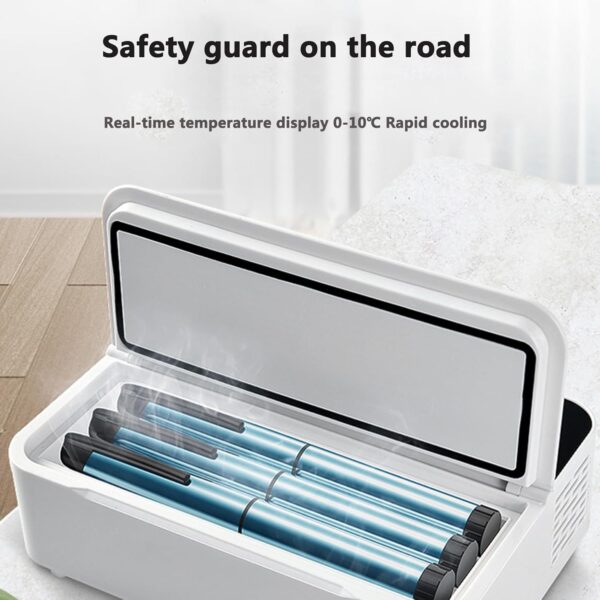 Dxysyldrun Medicine Travel Box Portable Insulin Cooler - Mini Smart Medical Refrigerator 2-8°C Precise Temperature Control Car Travel Refrigerator - Image 7