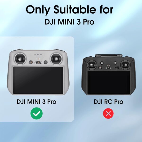 Arae 2 Pack Mini 3 Pro Screen Protector Compatible with DJI RC Remote Controller Accessories, Anti-Scratch Anti-reflective Tempered Glass for DJI Mini 3 Pro Accessories, Matte - Image 3