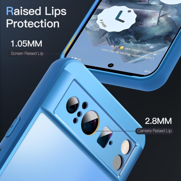 JETech Matte Case for Google Pixel 8 Pro 6.7-Inch 2023, Frosted Translucent Back Protective Slim Phone Cover, Anti-Fingerprints (Bay) - Image 6
