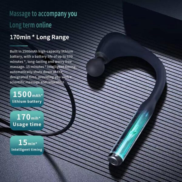Massage Gun Deep Tissue with Upgraded Extension Handle for The Full Body,Pain Relief, Percussion Back Massager with 5 Massage Heads,Relax Gift for Mom, Dad, Wife, Husband,Friends - Image 4