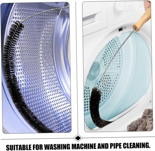 ROMISBABA Dryer Cleaning Brush for Washing Machines Pack Wooden Handle Deep Cleaning for Dryers Washers - Image 6