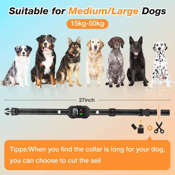 Jewyow Anti Bark Collars for Dogs, Ultrasonic Bark Collar for Small Medium Dogs, Rechargeable Dog Barking Collar with 6 Modes, 7 Sensitivity, Low Battery Warning - Image 5