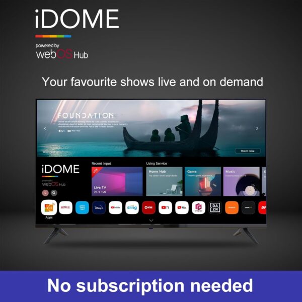 43 Inch Smart WebOS TV WiFi Freeview 2K FHD Frameless 3 HDMI 2 USB 220V UK - Image 3